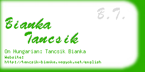 bianka tancsik business card